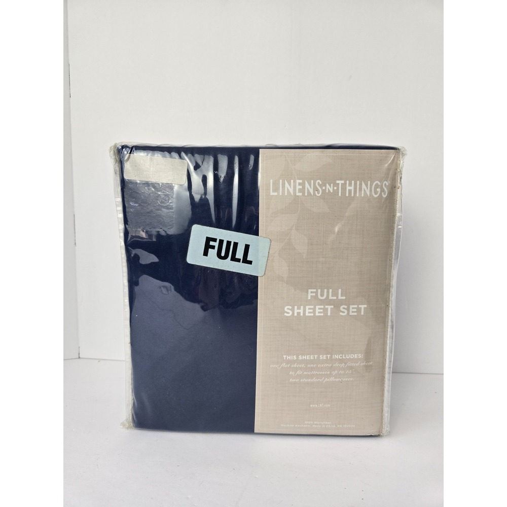 Linens N Things Sheet Set Full New blue 4 piece